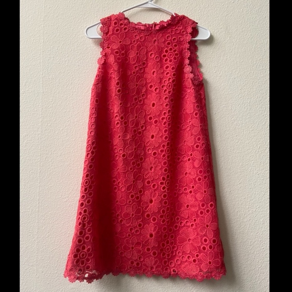 kate spade Hot Pink Floral Eyelet Mini Dress